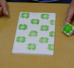 手ぬぐいに押す　仕上がり